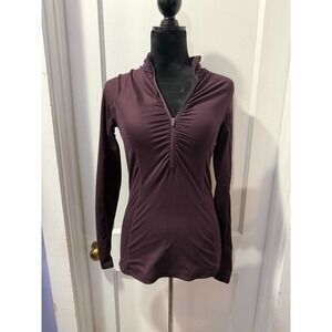 90 Degree Plum Quarter Zip Sweatshirt in XS